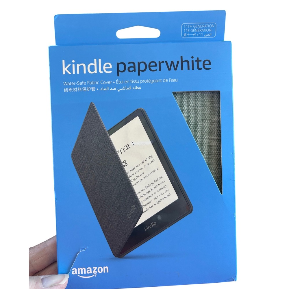 Amazon Kindle Paperwhite 11th Generation Water Safe Fabric Cover in Green agave